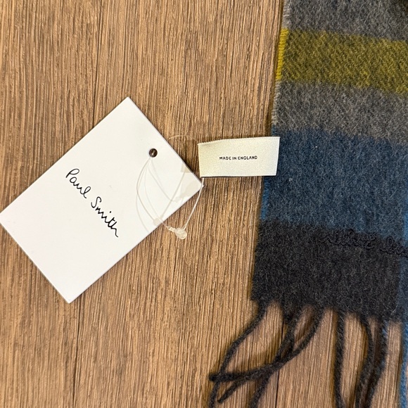 (New) Paul Smith- Made in England -Tartan 100% Cashmere Scarf